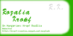 rozalia kropf business card