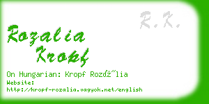 rozalia kropf business card